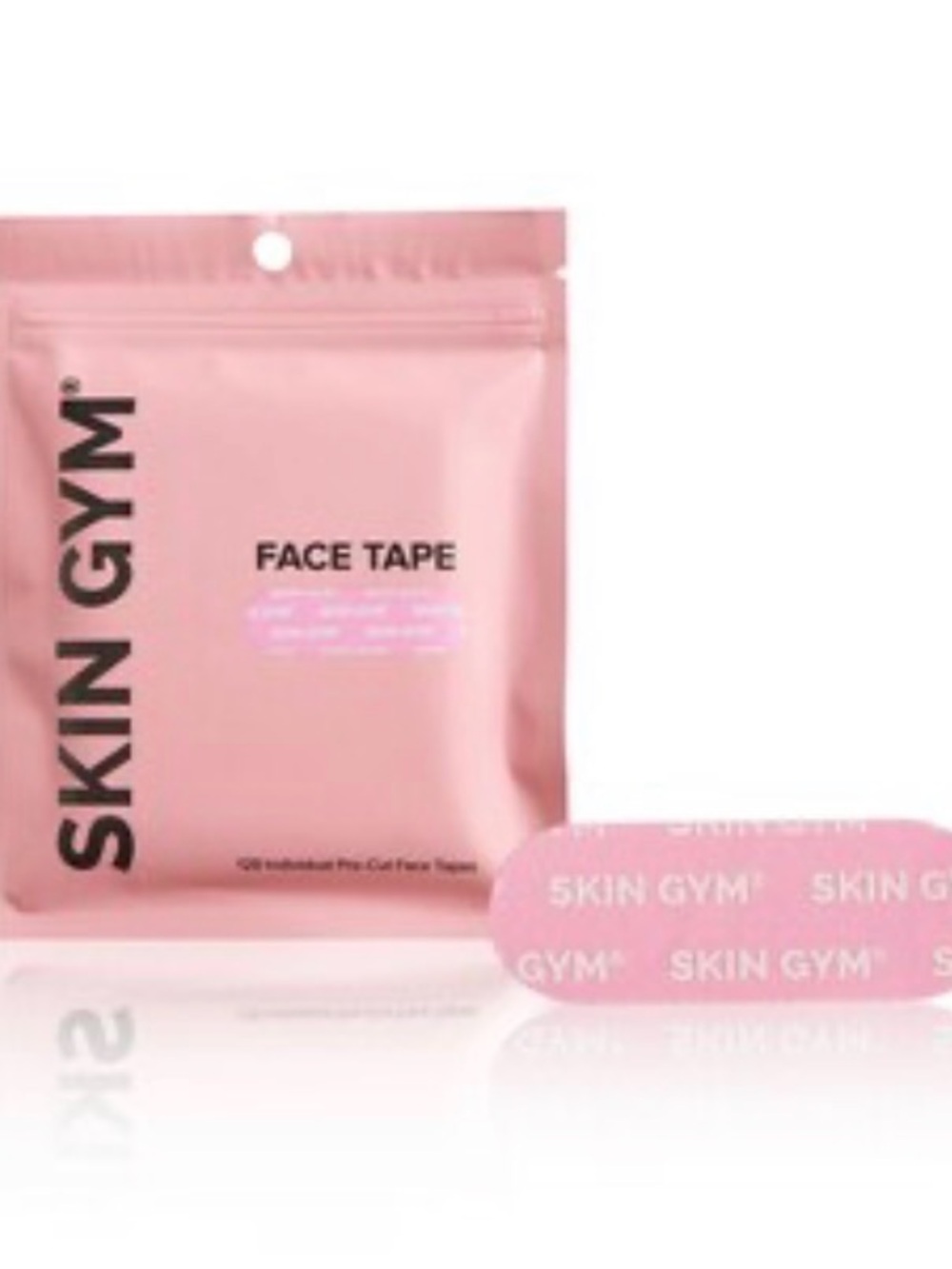 Skin Gym Pink Face Tape – Lift & Smooth Adhesive Strips 128 ct.